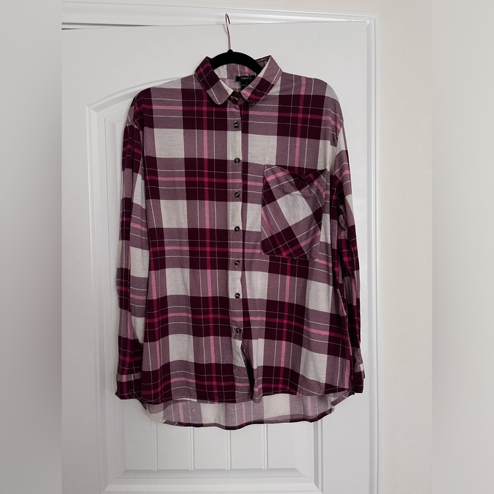Plaid shirt red/ white
